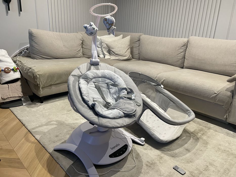 Lionelo Bella 2w1 elektryczny leżaczek bujaczek + gondola