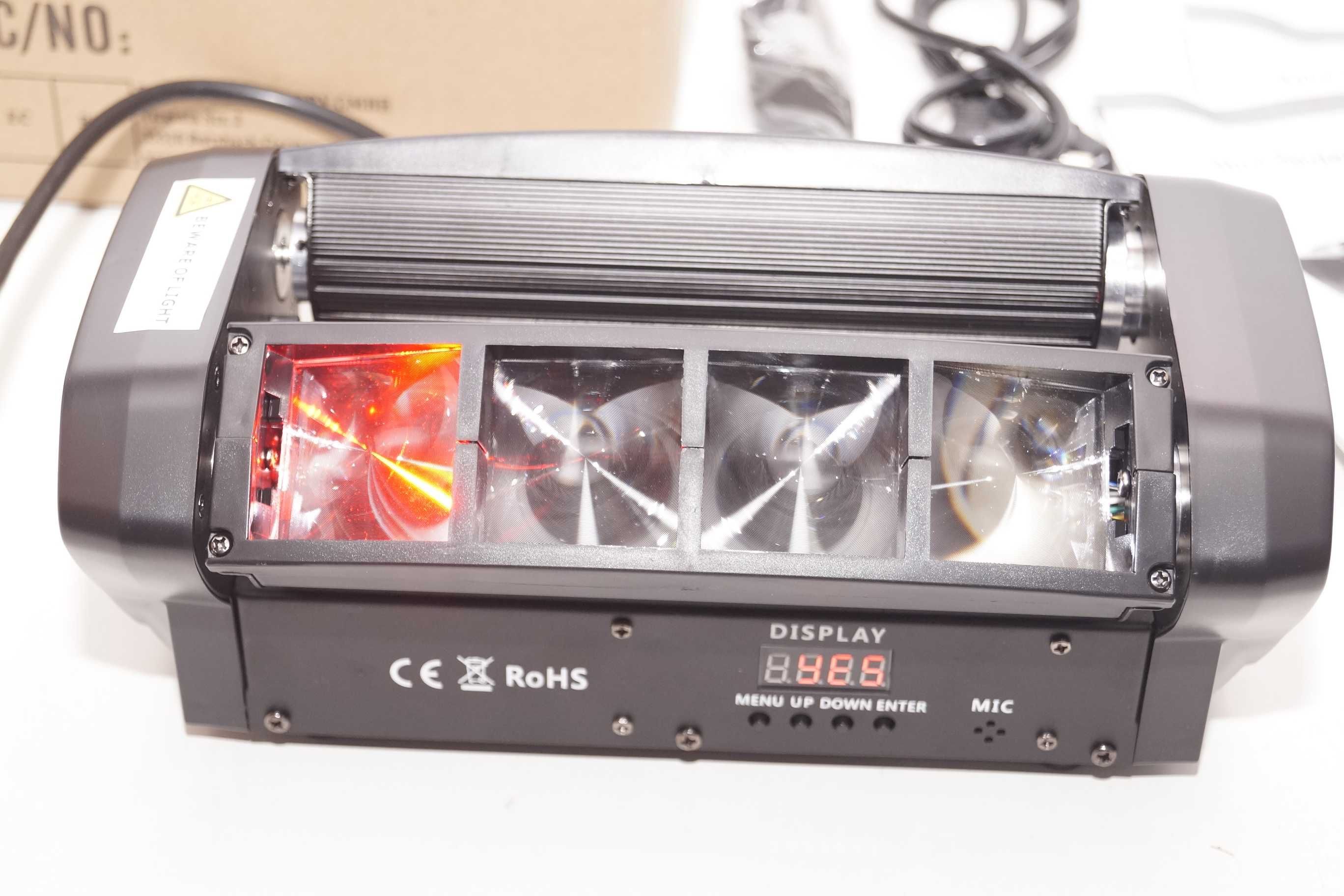 Ruchome głowy sceniczne 8x3W 8Beam DMX DJ Beam Efekt świetlny