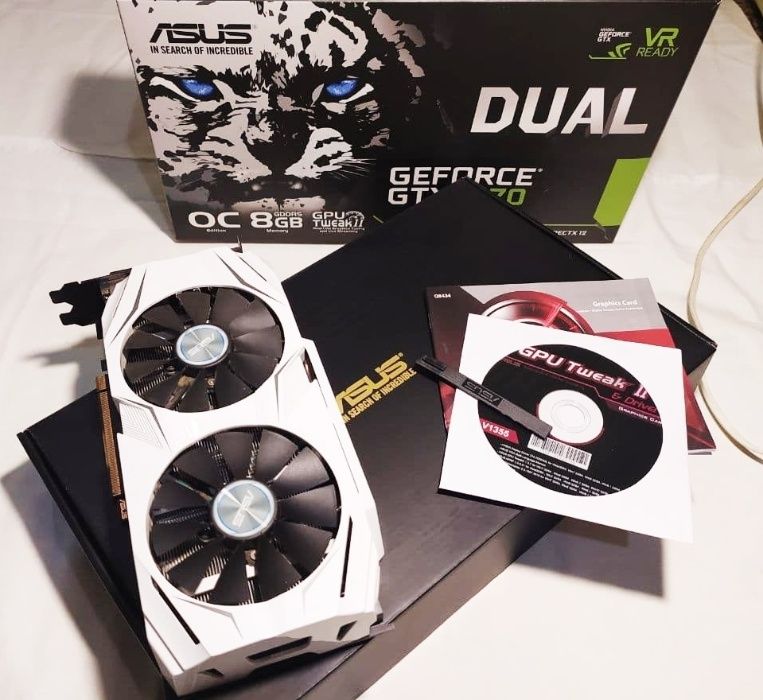 Видеокарта Asus Dual Geforce GTX 1070 8Gb DDR5 OC Edition