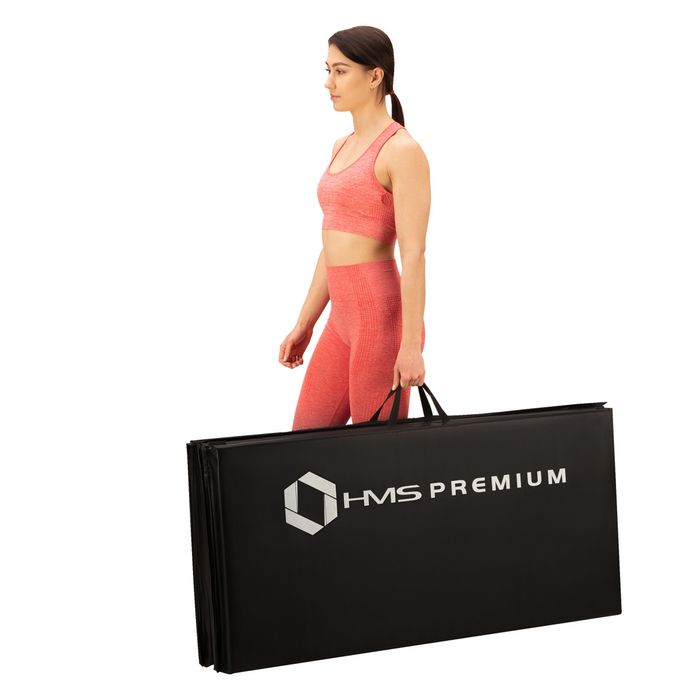 mgs01 black materac gimnastyczny składany 2400x1200 mm hms premium