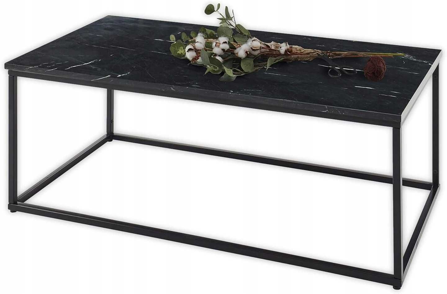 Stolik kawowy STOLKOM TAURI prostokątny 120 x 60 x 46cm czarny