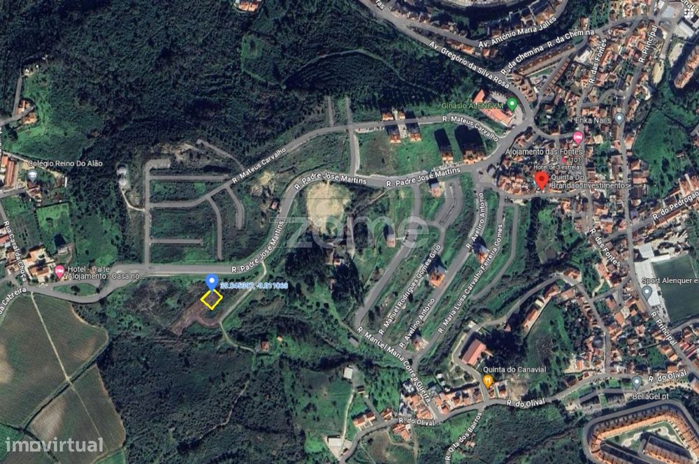 Lote de terreno com 180m² em Alenquer, para edificação em altura