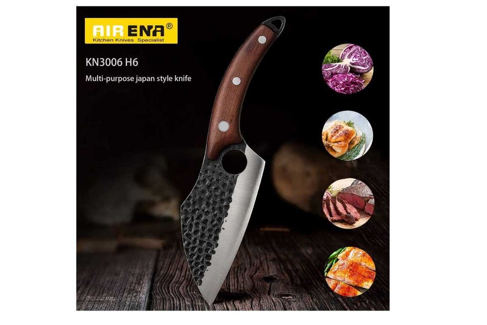 Oryginalny ręcznie kuty nóż tasak JAPOŃSKI 15CM