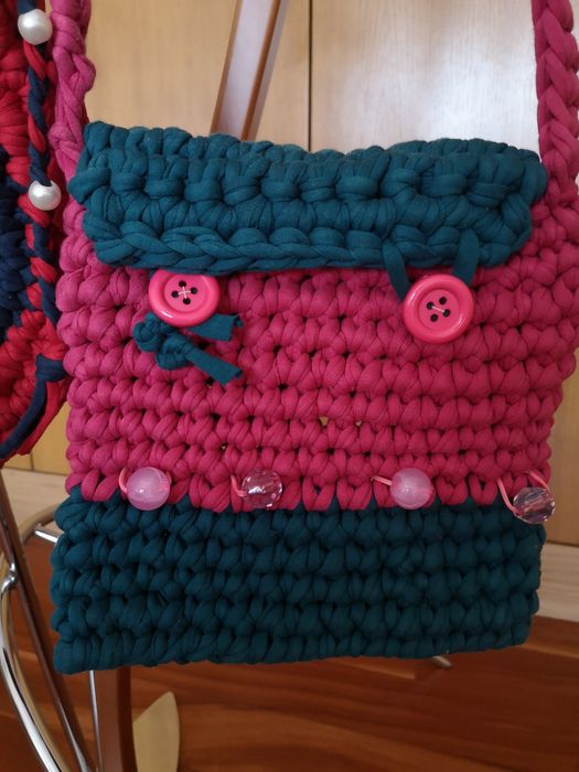 5 bolsas em croché