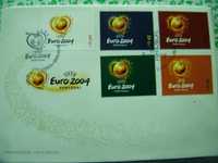 Envelopes com selos do EURO 2004