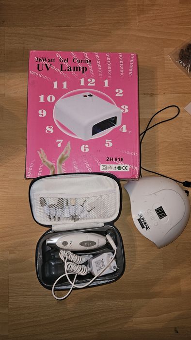 Zestaw: lampa UV 36 Watt, Sunone lampa UV/LED, frezarka Sanitas