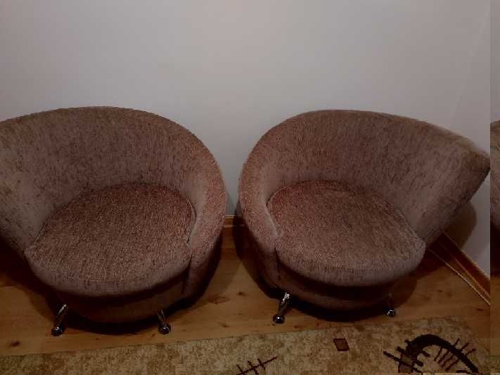 2 fotele beżowe fotel