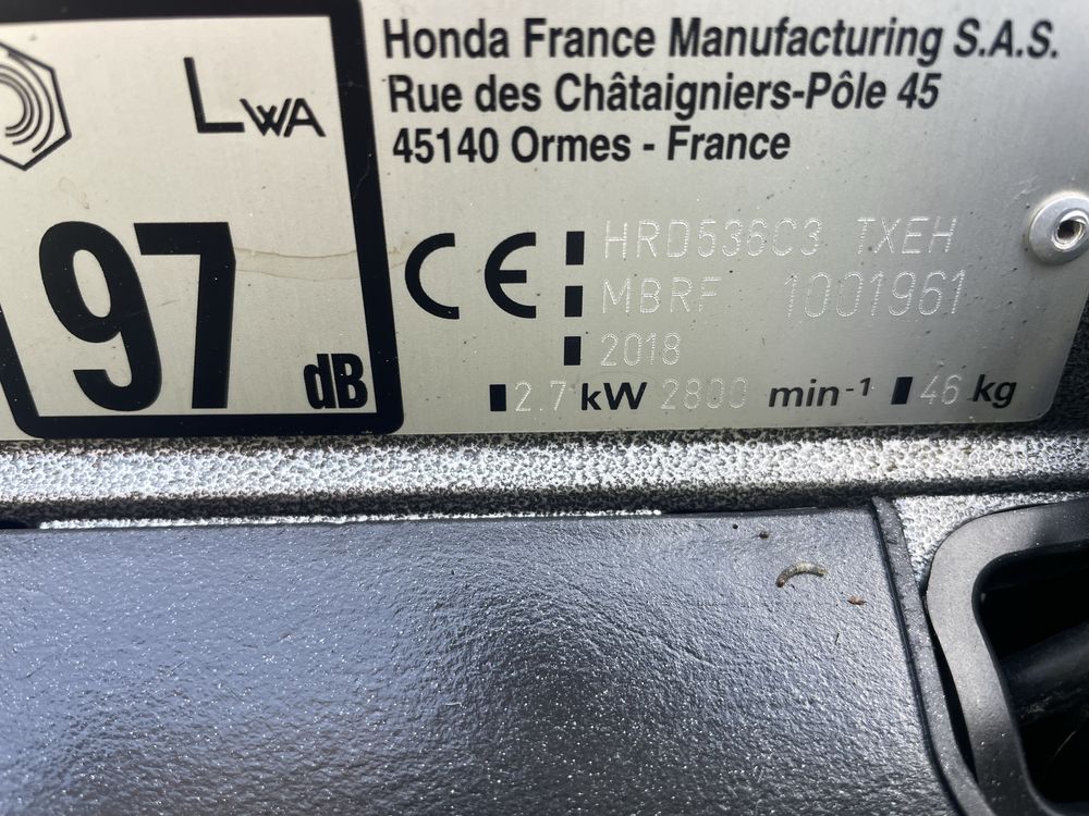 Kosiarka spalinowa Honda HRD 536 Napęd 3 Biegi Sprzęgło 2018 r