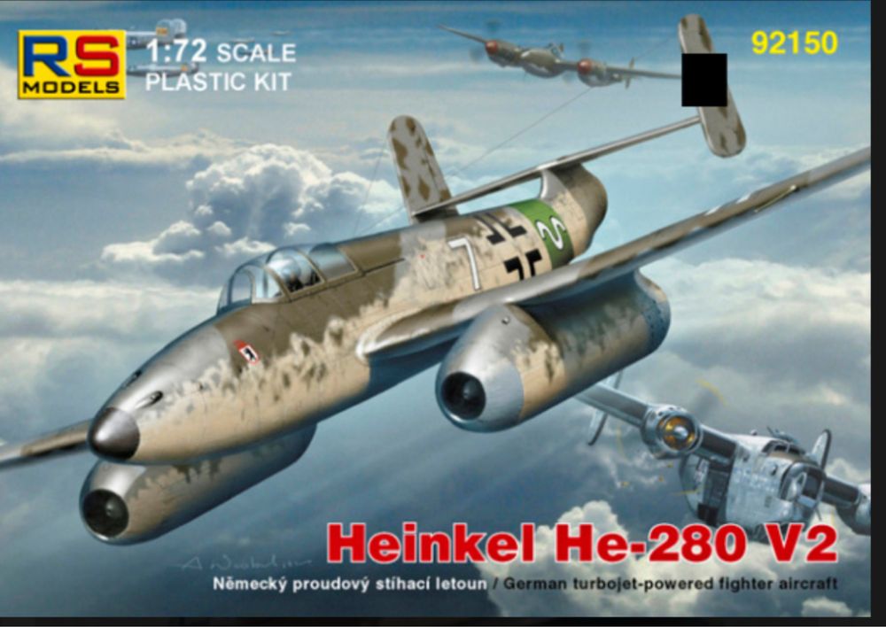 RS MODELS 92150 samolot HEINKEL HE-280 JUM skala 1/72