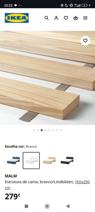 Cama branca ikea