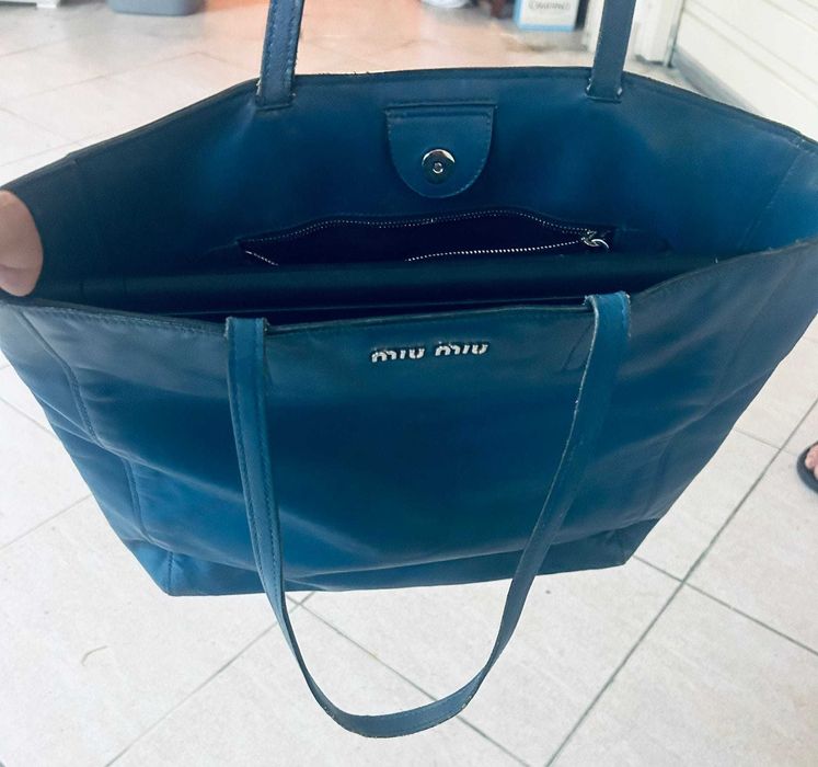 miu miu bolsa azul