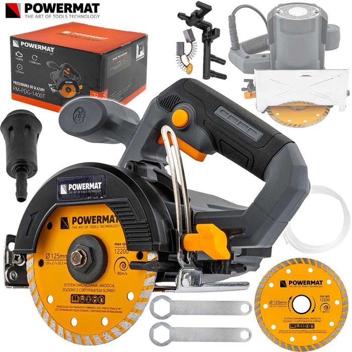 POWERMAT Przecinarka Tarczowa Płytek Gresu Glazury 1400w 125mm PM1416