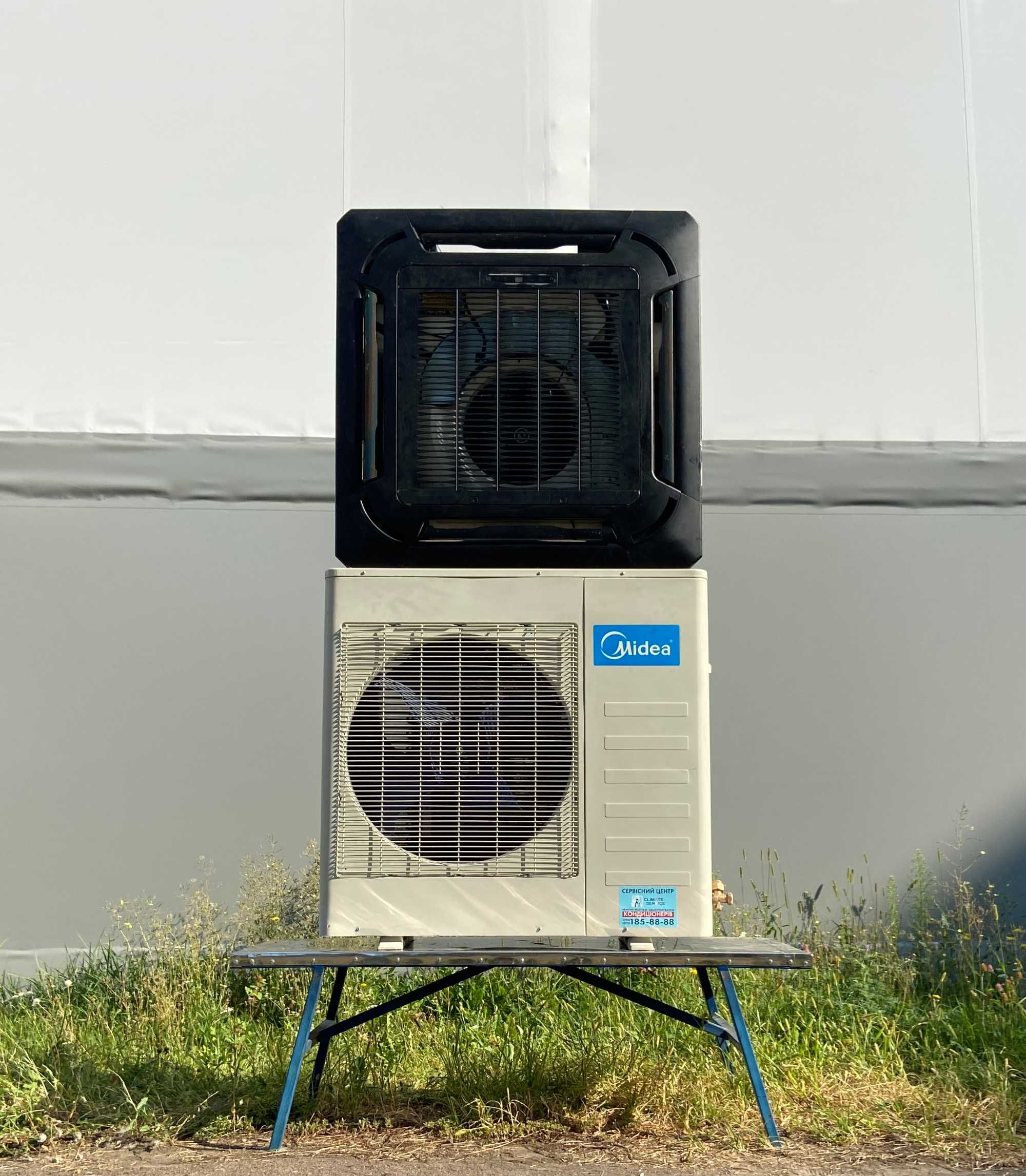 Кондиционер кассетный потолочный Midea 36 б/у до 110 м2 монтаж сервис