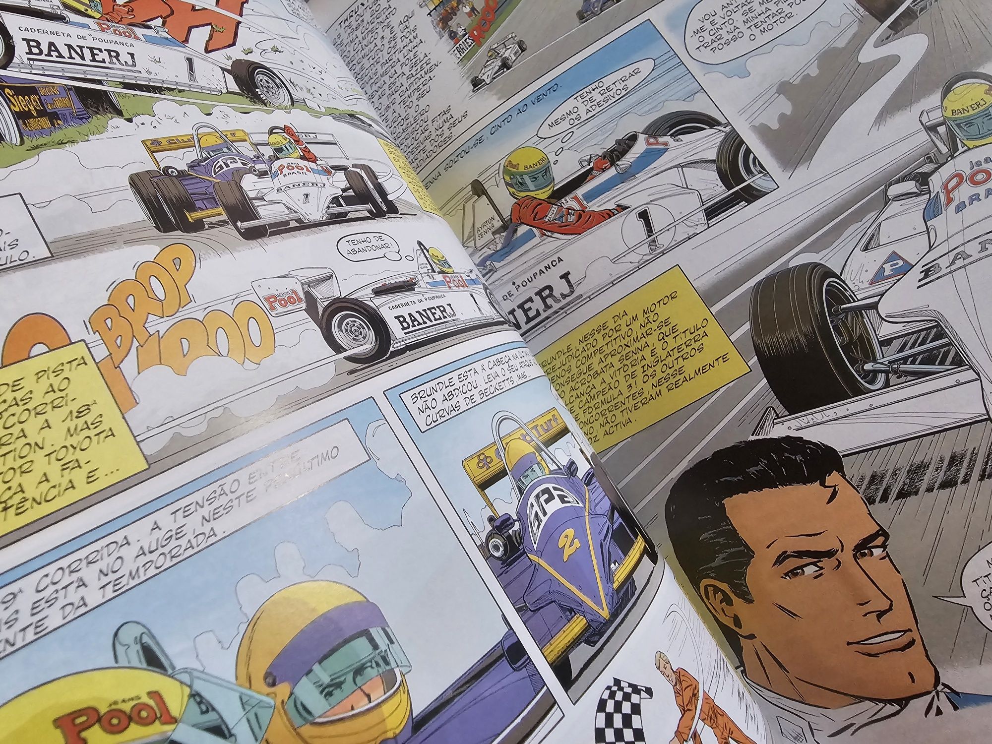 Livro e BD Ayrton Senna fogo sagrado Michel Vaillant Dossier autosport