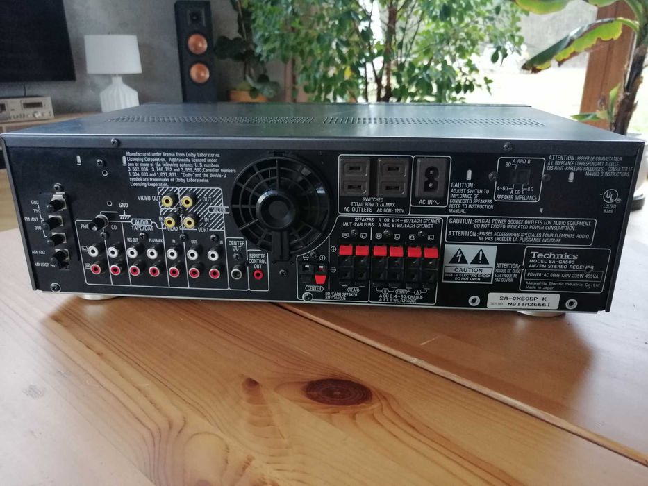 Technics Amplituner SA-GX505 pilot, przewody. Sprawy. Made in Japan