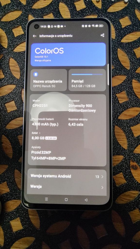 Oppo Reno 6 5g stan idealny, pełen komplet
