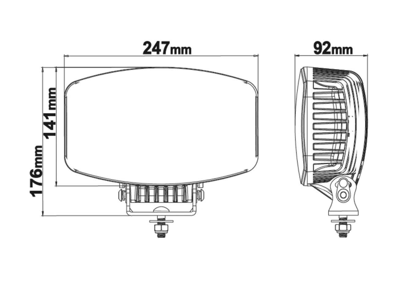 Reflektor SKYLED Jumbo Amber FULL LED 10’’ ,100W, białe i pomarańczowe