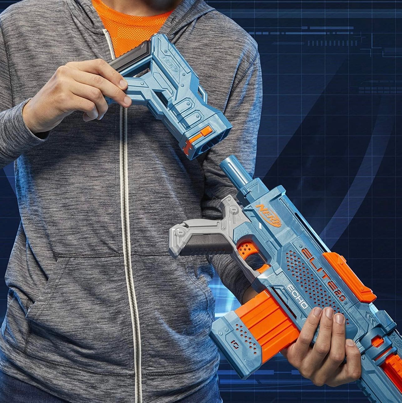 Бластер Нерф NERF Elite 2.0 Echo CS-10 Blaster чотири варіанти складу