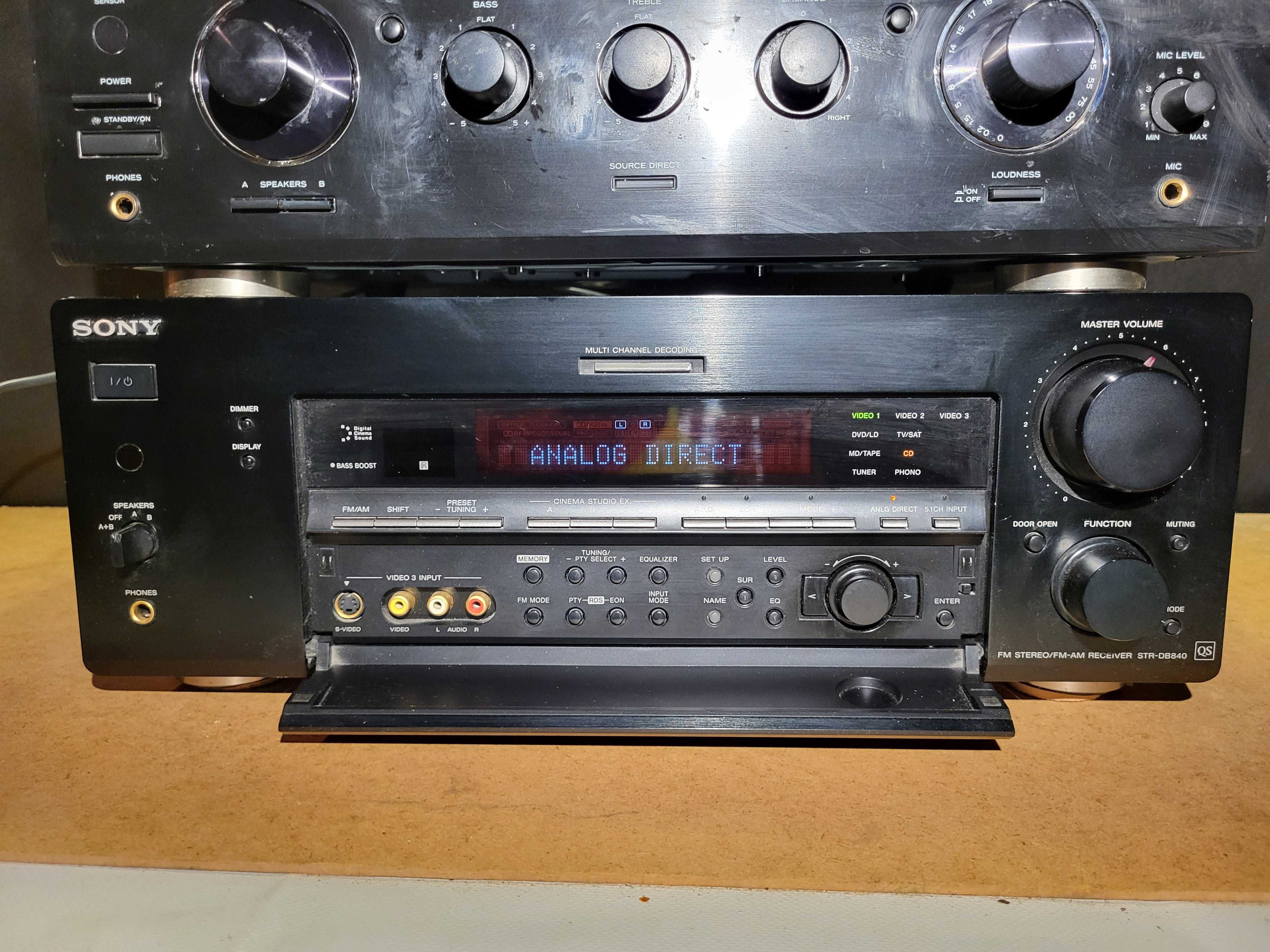 Wzmacniacze Sony STR-DB840 TEAC A-R610