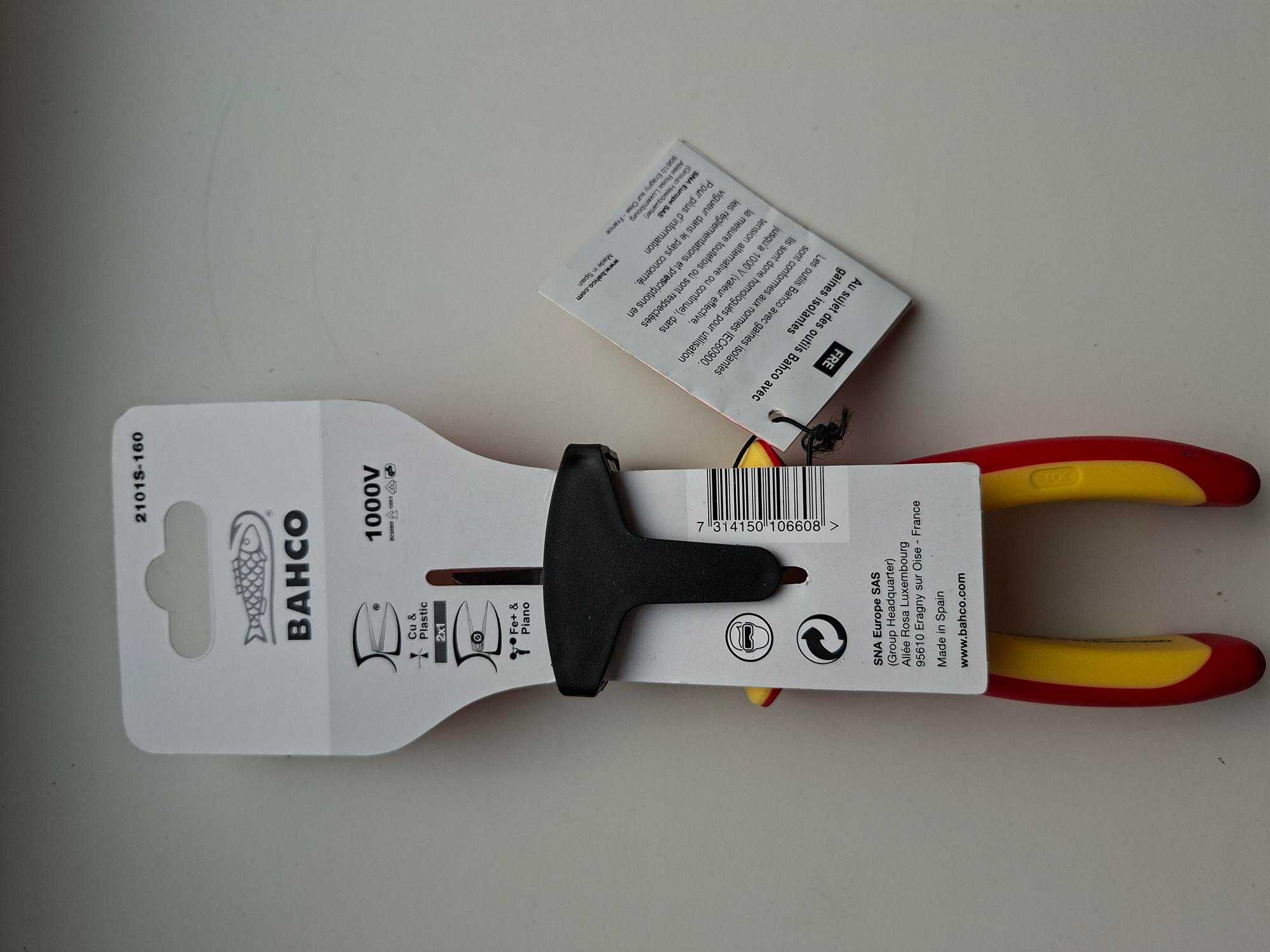 Szczypce ucinaki boczne izolowane VDE 160 mm ERGO 2101S-160 BAHCO