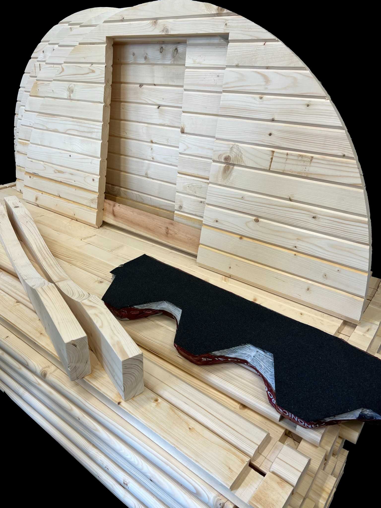 Sauna beczka ogrodowa do złożenia samodzielnego montażu WYSYŁKA 200 cm