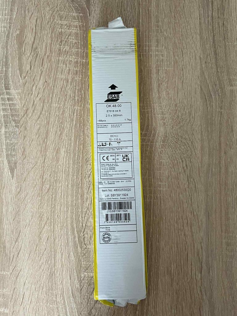 Elektrody esab 48.00 grubość 3.2 i 2.5 nowe