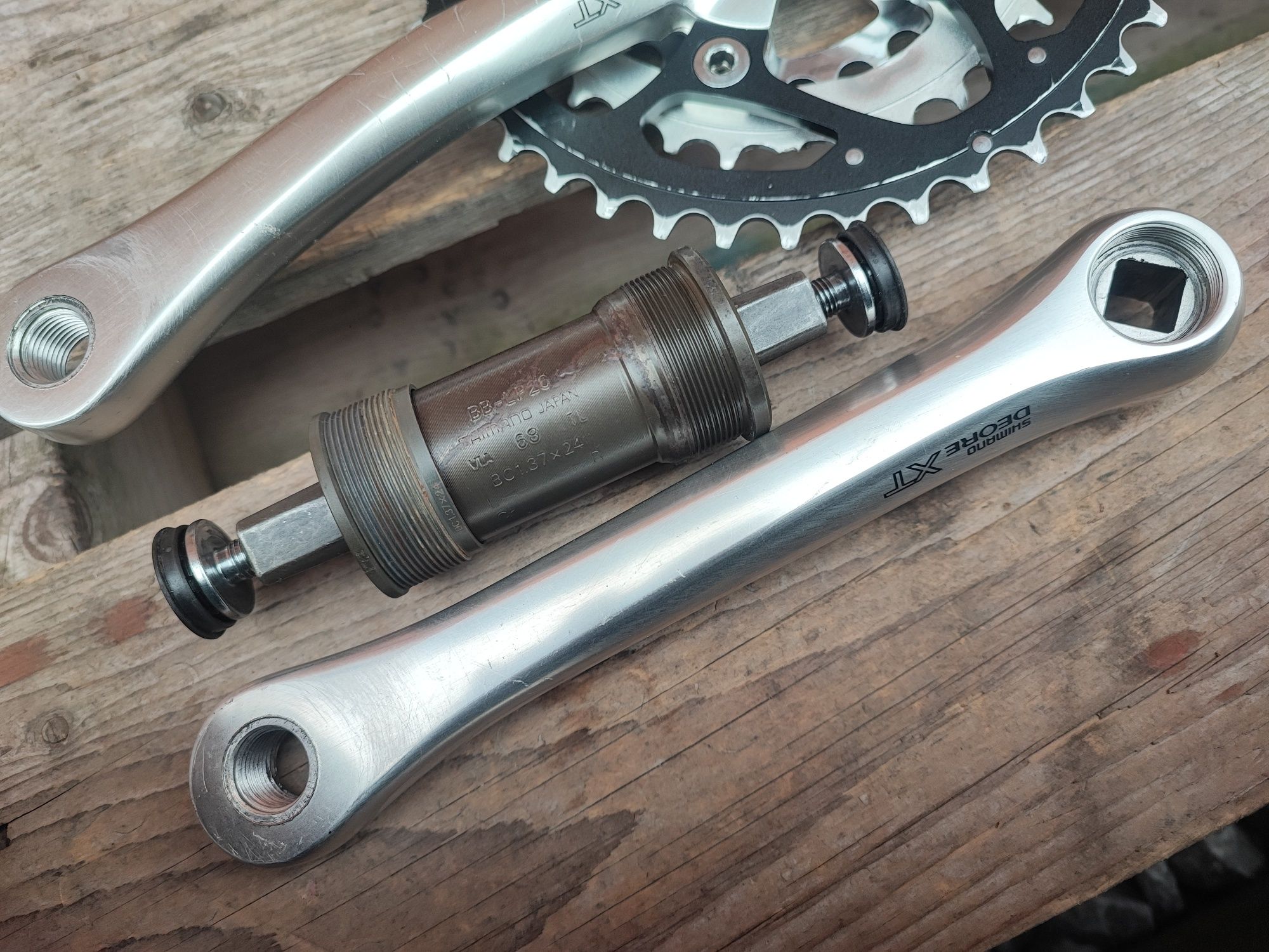 Korba rowerowa Shimano Deore XT M737 175mm retro mtb