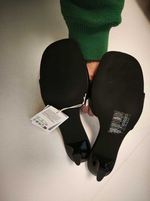 Нові босоніжки (kitten heel) H&M Premium, натуральна шкіра, 38 розмір