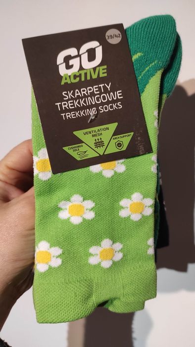 2 pary grubszych skarpet trekkingowych 39/42 go active skarpetki damsk