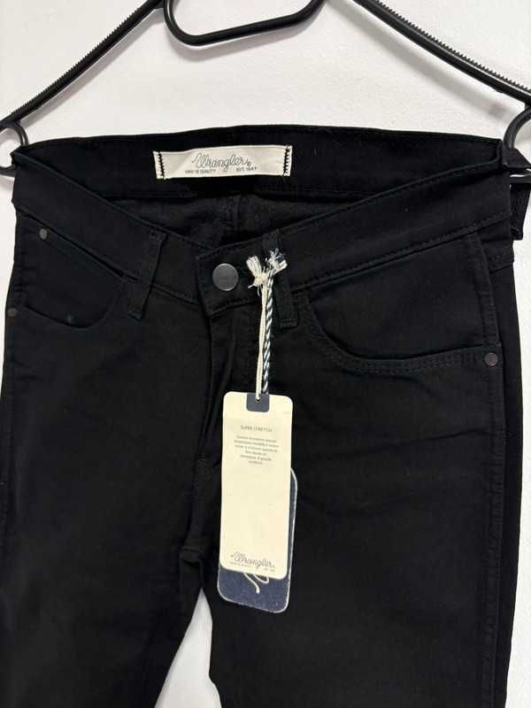 Wrangler Stokes W26 L32 Damskie Jeansy Czarne Skinny Fit