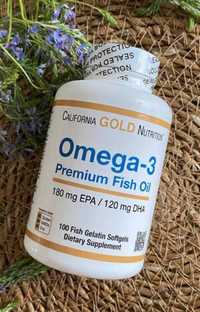 Suplement diety Omega-3 California Gold Nutrition 100 kapsułek