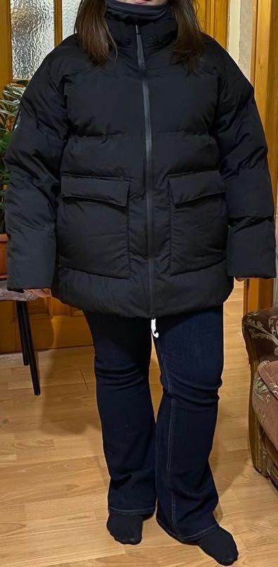 Пуховик зимова куртка міді