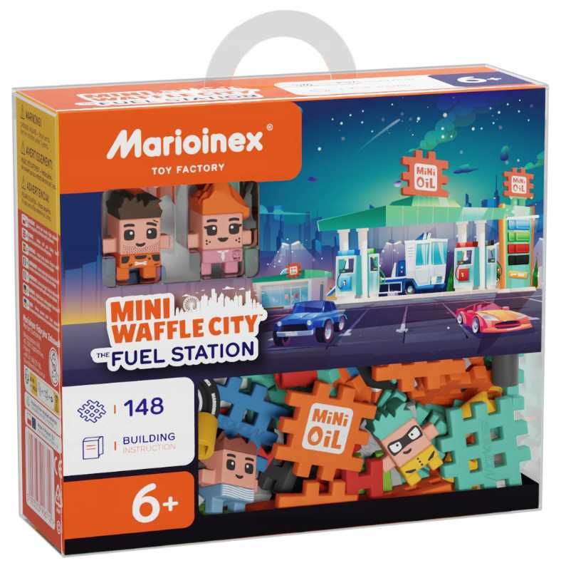 Marioinex 906996 MINI WAFLE CITY Stacja paliw 148 el.