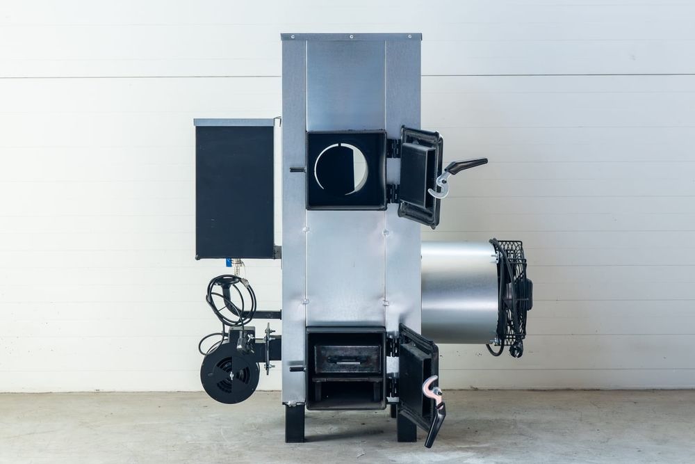 Mała nagrzewnica warsztatowa piec nadmuchowy do 100m2 koza (olej+inne)