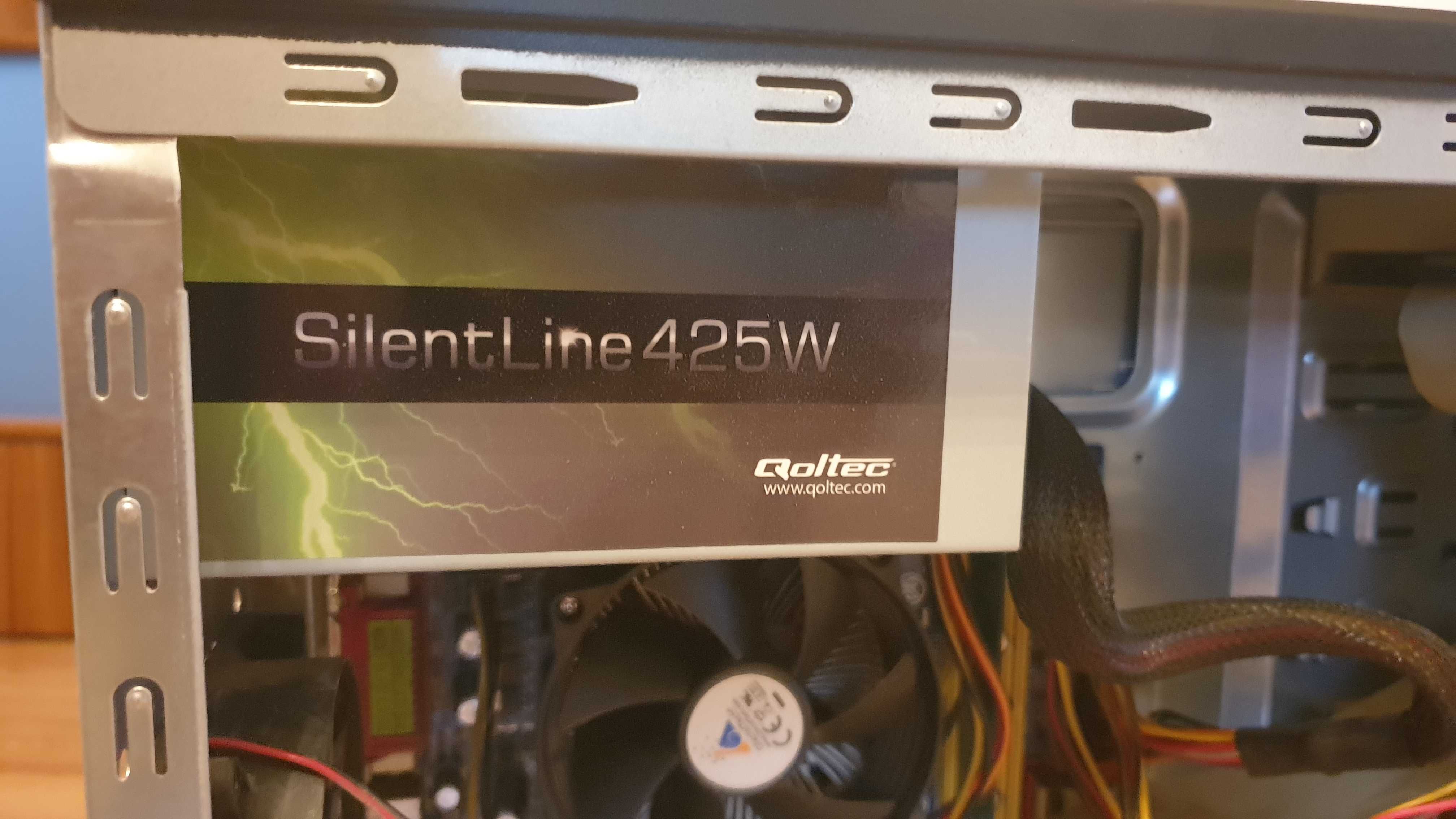Stary komputer stacjonarny PC Qoltec 425W + Procek Intel + RAM 512MB