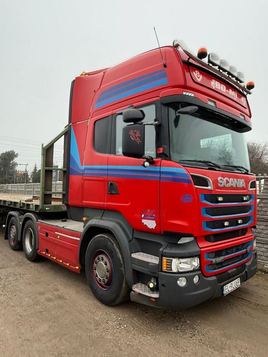 Scania R 580 V8  3 osie, Boogie - Pojedyncze koło, Full Air