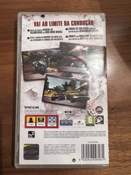 Jogo Consola PSP - Burnout Dominator