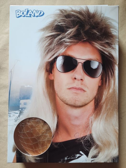 Peruca loira de homem dos anos 80