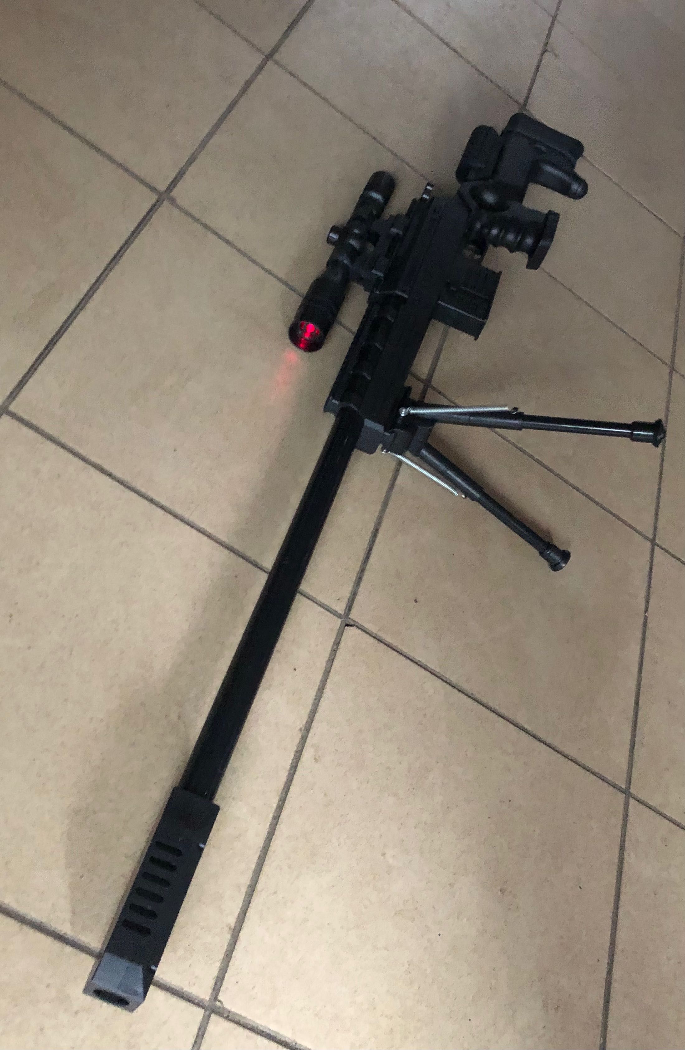 Снайперская винтовка AWM 93 см лазерный прицел,сошки(детская игрушка)