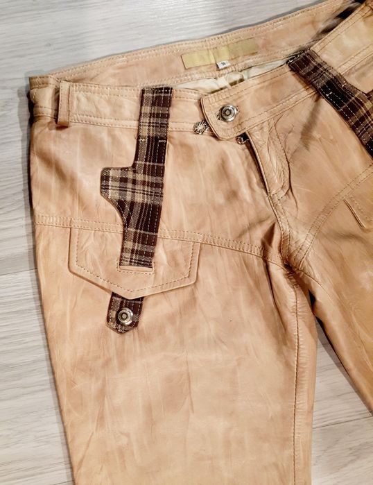 Szorty skóra naturalna włoskie roz 38