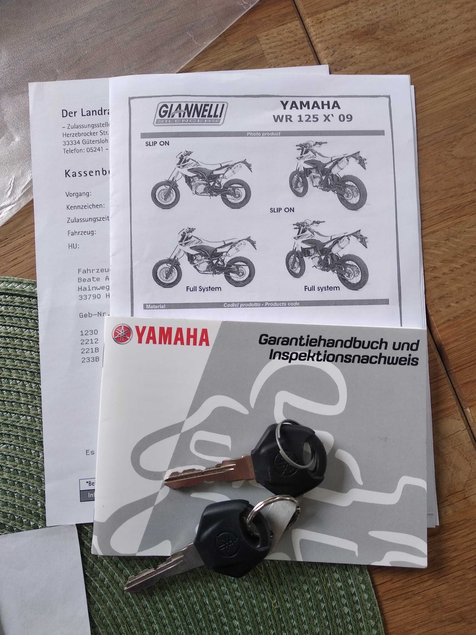 YAMAHA WR 125 przebieg tylko 1600 kilometrów - dokumenty na przebieg