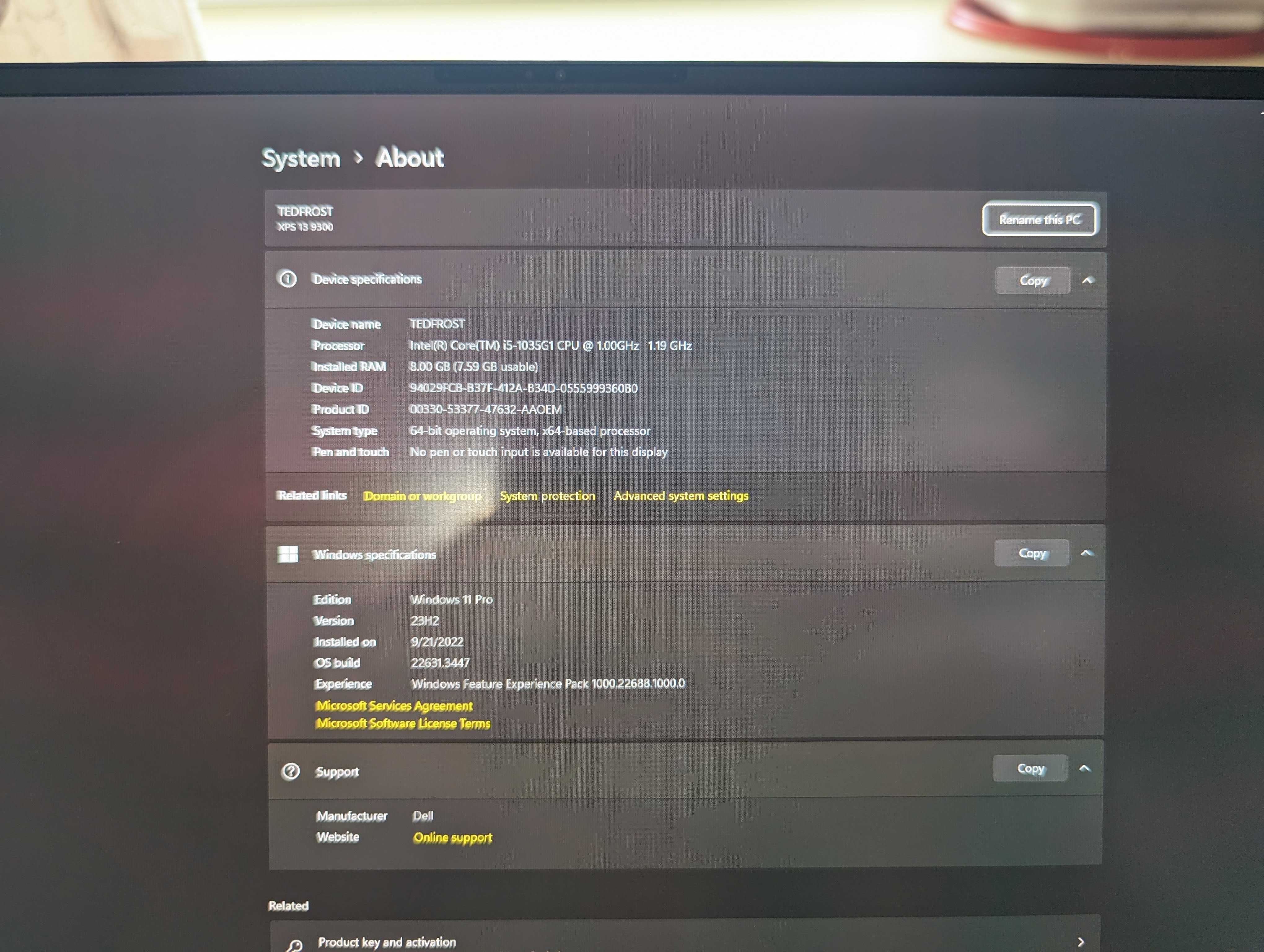 Ультрабук Dell XPS 13 9300 i5 8/512GB
