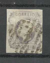 Selos portugueses - 1 selo 100 Reis de D. Luís I – 1862 a 1864