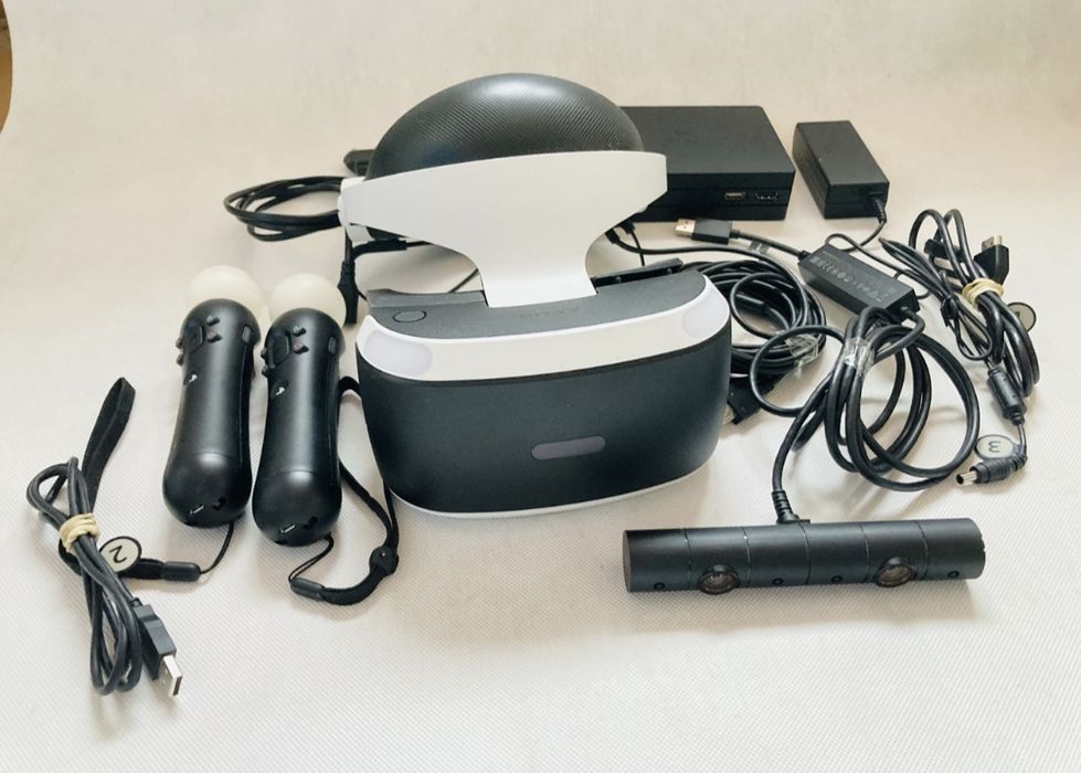 Zestaw Sony Google VR V2+ kontrolery  Move PS4 PS5 + adapter+ Tekken 7