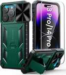 FNTCASE etui do IPHONE 13 PRO 14 PRO osłona aparatu pancerne +  szkło