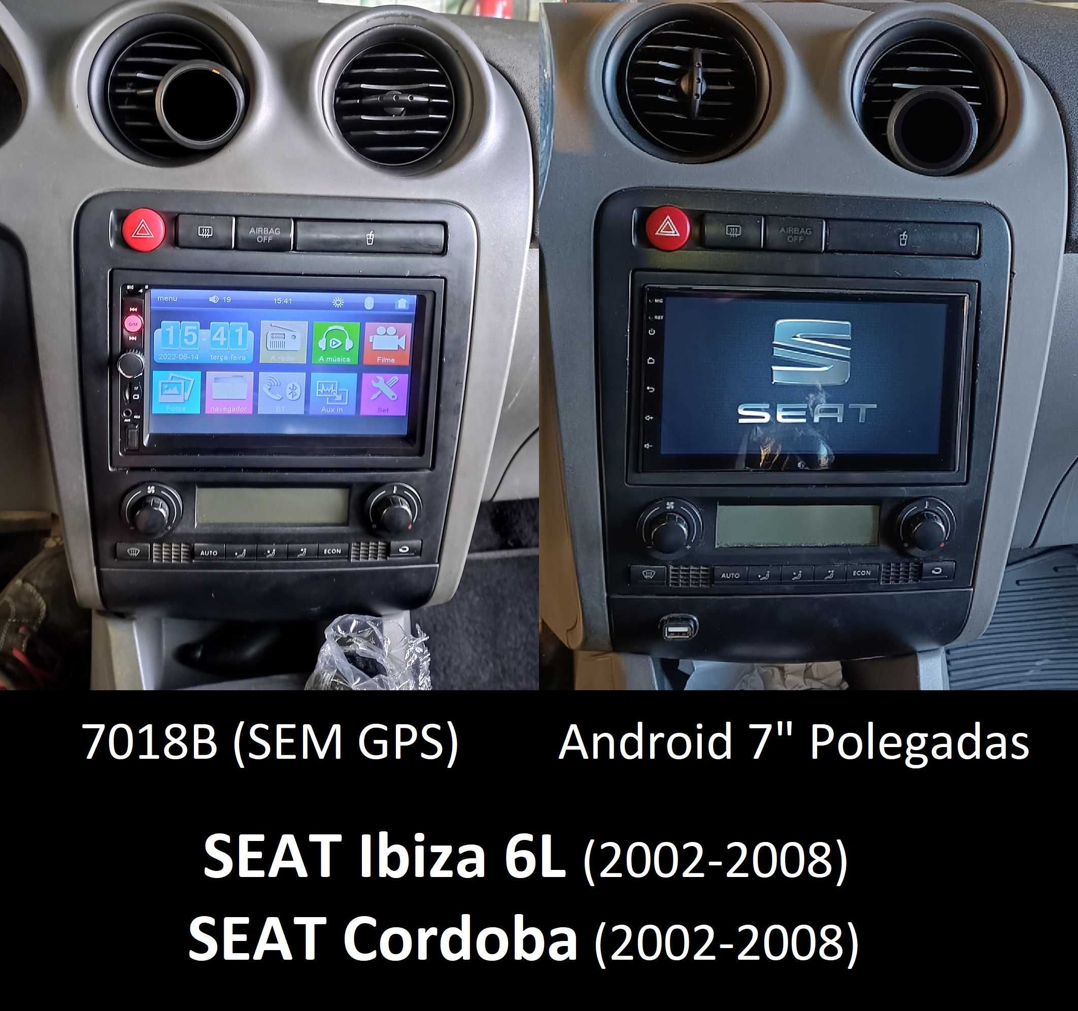 Rádio 2DIN • SEAT • Ibiza 6L • Arosa • Alhambra • Córdoba • Android