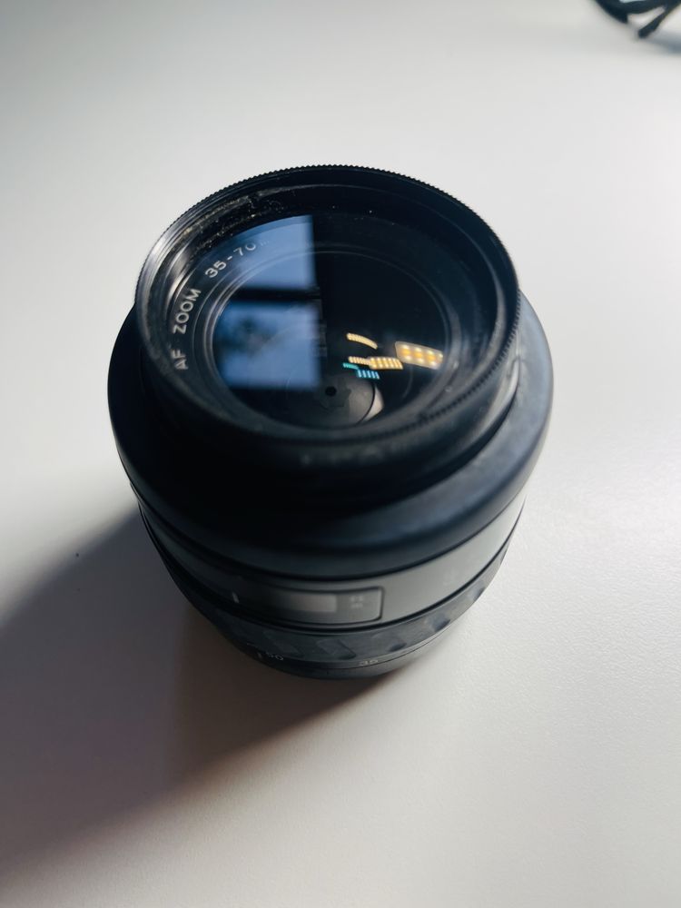 Minolta Dynax 500si aparat fotograficzny kamera lustrzanka analog