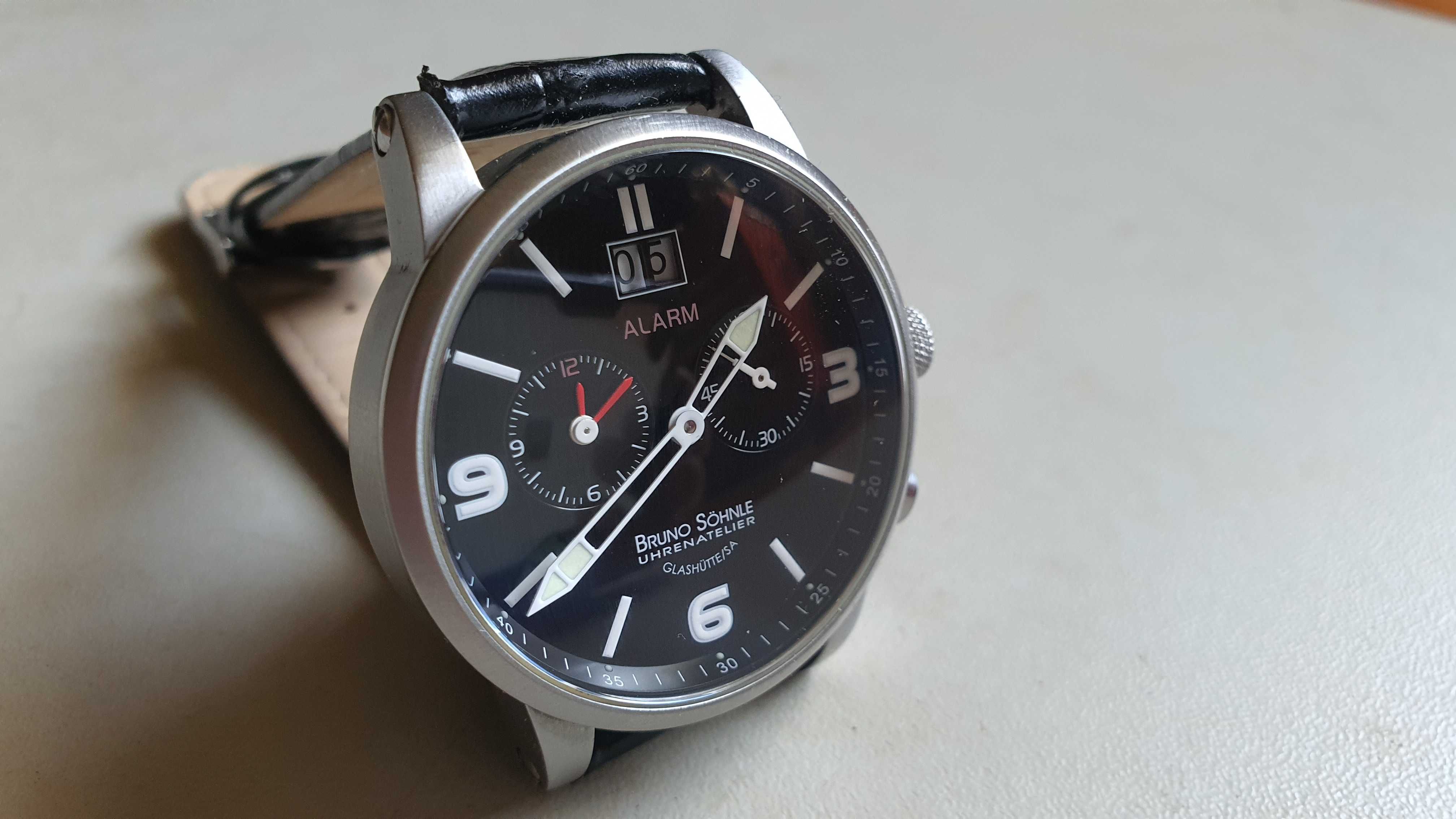 bruno sohnle - glashutte - alarm - zegarek