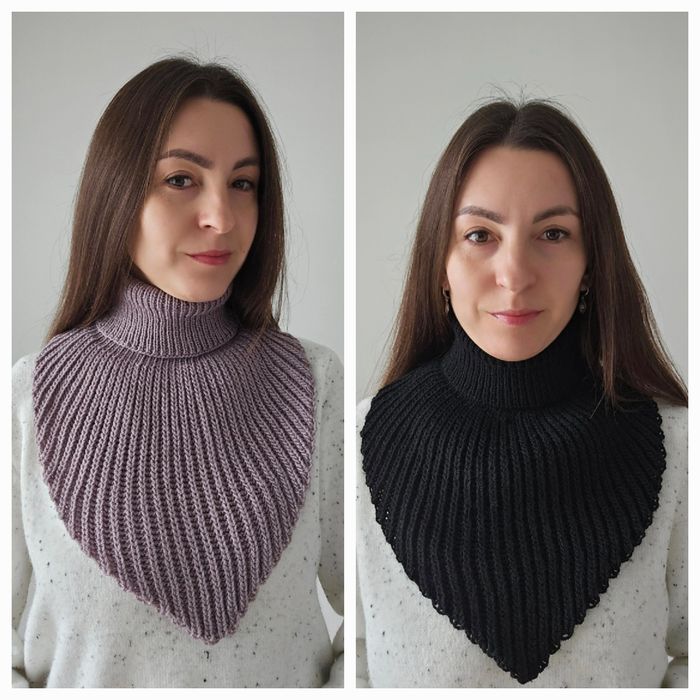 Жіночий снуд/манішка з напіввовни