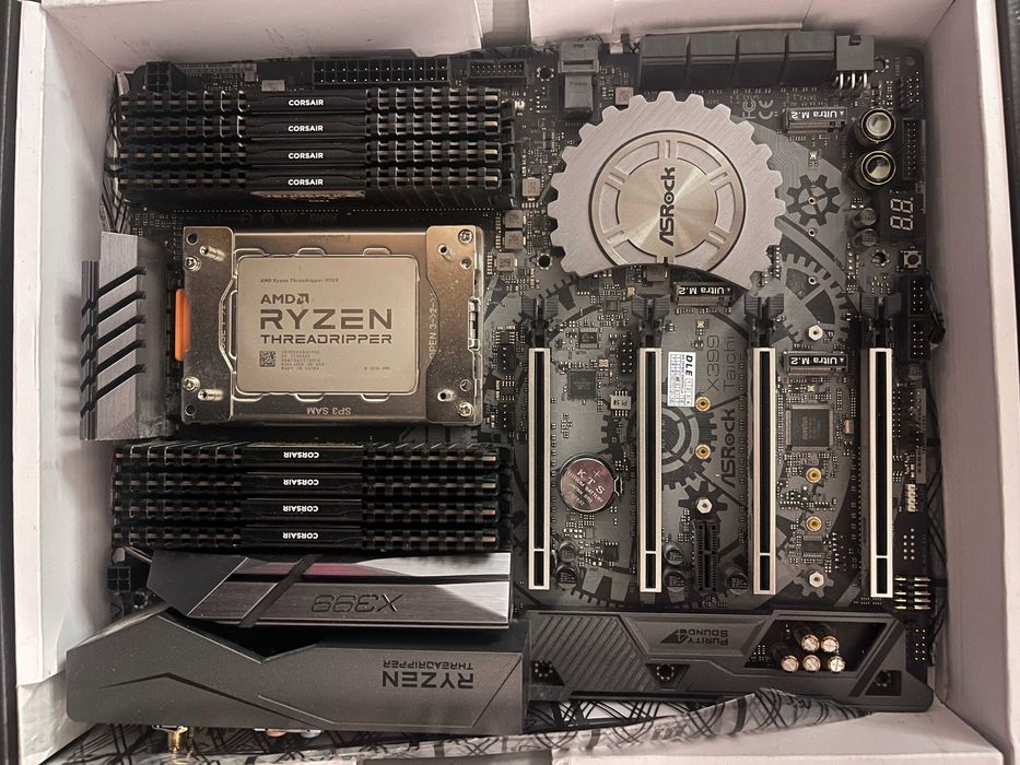 Zestaw AMD Ryzen Threadripper 1920X, Asrock x399 Taichi, DDR4 128 GB